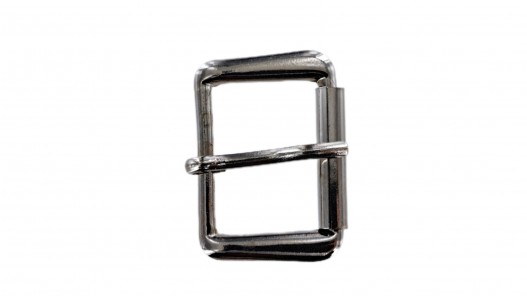 Boucle de ceinture rouleau trapèze - nickelé - 35mm - ceinture - bouclerie - accessoires - cuir en stock