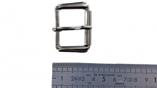 Boucle de ceinture rouleau trapèze - nickelé - 35mm - ceinture - bouclerie - accessoires - cuirenstock