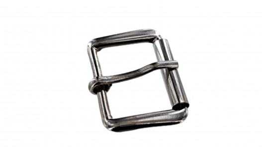 Boucle de ceinture rouleau trapèze - nickelé - 35mm - ceinture - bouclerie - accessoires - Cuir en Stock
