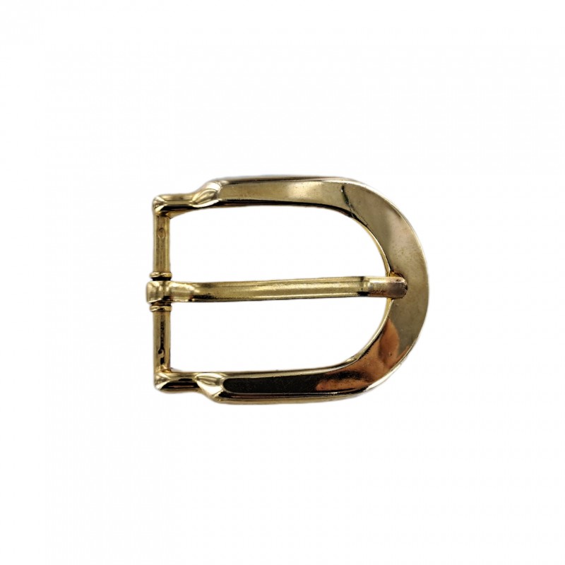 Boucle de ceinture rectangulaire arrondie - laiton clair - 35mm - ceinture - bouclerie - accessoires - cuir en stock