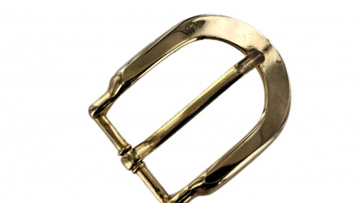 Boucle de ceinture rectangulaire arrondie - laiton clair - 35mm - ceinture - bouclerie - accessoires - cuirenstock