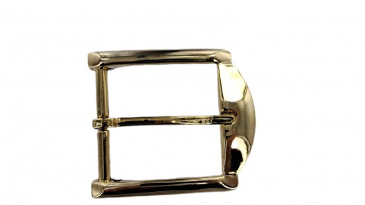 Boucle de ceinture carrée - laiton clair - 35mm - ceinture - bouclerie - accessoires - cuir en stock
