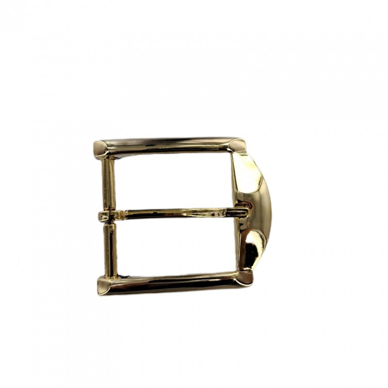 Boucle de ceinture carrée - laiton clair - 35mm - ceinture - bouclerie - accessoires - cuir en stock