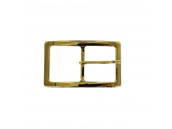 Boucle de ceinture rectangulaire courbée - laiton - 40mm - ceinture - bouclerie - accessoires - cuir en stock