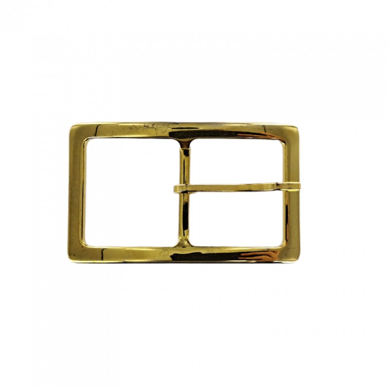 Boucle de ceinture rectangulaire courbée - laiton - 40mm - ceinture - bouclerie - accessoires - cuir en stock