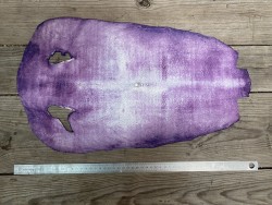 Peau de cuir de galuchat - perle centrale - peau exotique de luxe - violet - cuirenstock