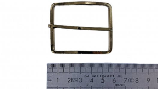 grande boucle de ceinture rectangulaire courbée - bronze - 40mm - ceinture - bouclerie - accessoires - Cuir en stock