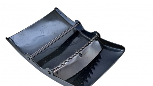 boucle de ceinture rectangulaire - noir bleuté - griffes - 40 mm - ceintures - bouclerie - Cuir en Stock