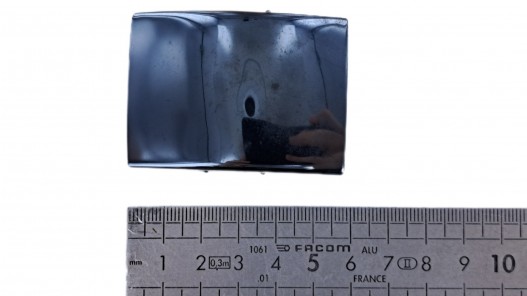 boucle de ceinture rectangulaire - noir bleuté - griffes - 40 mm - ceintures - bouclerie - Cuir en stock