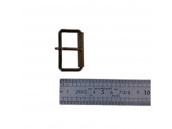 boucle de ceinture rectangulaire - rouleau - bronze - 40 mm - ceintures - bouclerie - Cuir en stock