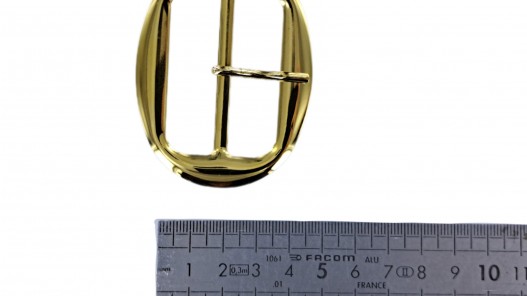 Grande boucle ovale - laiton - 50 mm - ceintures - bouclerie - Cuir en stock
