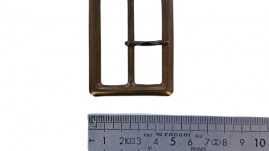 Boucle de ceinture rectangulaire - bronze vieilli - 50 mm - ceintures - bouclerie - cuir en stock