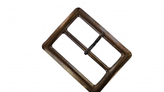 Boucle de ceinture rectangulaire - bronze vieilli - 50 mm - ceintures - bouclerie - cuir en stock