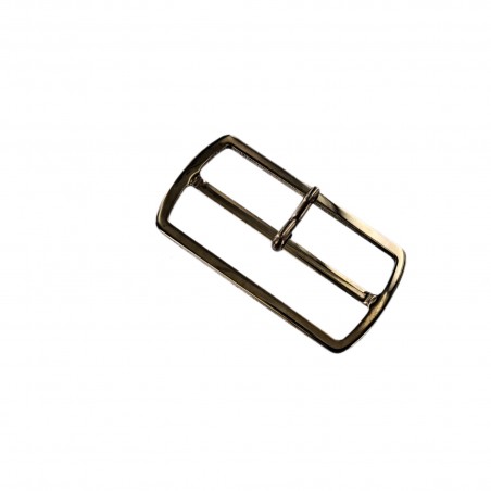 Grande boucle de ceinture rectangulaire - bronze - 50 mm - ceintures - bouclerie - cuir en stock