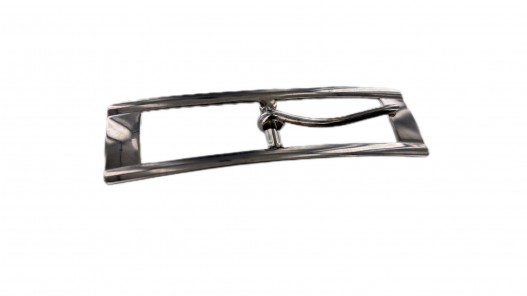 Boucle de ceinture rectangulaire plate - nickelé - 15 mm - ceinture - bouclerie - accessoires - Cuirenstock