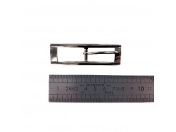 Boucle de ceinture rectangulaire plate - nickelé - 15 mm - ceinture - bouclerie - accessoires - Cuir en stock