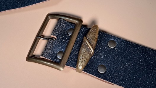 Boucle de ceinture rectangulaire - bronze vieilli - 50 mm - ceintures - bouclerie - Cuir en stock