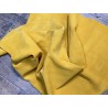 Peau de veau velours jaune moutarde - Maroquinerie - Cuir en Stock