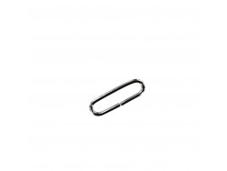 Passant rectangulaire nickelé - 25mm - anneau brisé - Cuirenstock