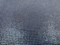 Peau de veau velours motif pied de poule pailleté - bleu jeans - Maroquinerie - Cuir en stock