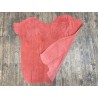 Peau de veau velours - corail - maroquinerie - Cuirenstock