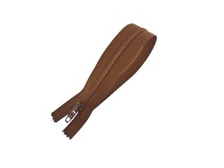 Fermeture Eclair® - camel - zip nylon non séparable - 15 cm - cuirenstock