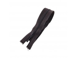 Fermeture Eclair® - marron foncé - zip nylon non séparable - 20 cm - cuirenstock