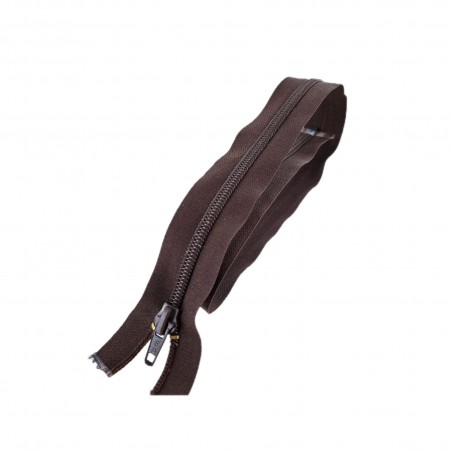 Fermeture Eclair® - marron chocolat - zip nylon séparable - 64 cm - cuirenstock