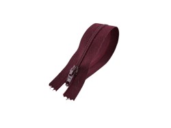 Fermeture Eclair® - bordeaux - zip nylon non séparable - 17.5 cm - cuirenstock