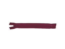 Fermeture Eclair® - bordeaux - zip nylon non séparable - 18 cm - cuir en stock