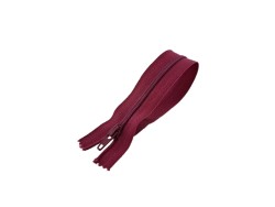 Fermeture Eclair® - bordeaux - zip nylon non séparable - 18 cm - cuirenstock