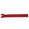 Fermeture Eclair® - rouge - zip nylon non séparable - 18 cm - cuir en stock