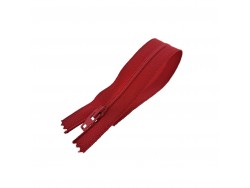 Fermeture Eclair® - rouge - zip nylon non séparable - 18 cm - cuirenstock