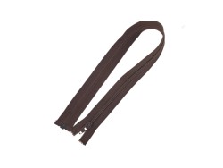 Fermeture Eclair® - café - zip nylon séparable - 54 cm - cuir en stock