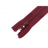 Fermeture Eclair® - bordeaux - zip nylon non séparable - 12 cm - Cuirenstock