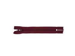 Fermeture Eclair® - bordeaux - zip nylon non séparable - 12 cm - cuirenstock