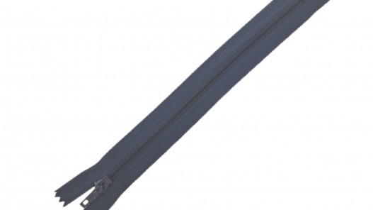 Fermeture Eclair® - gris - zip nylon non séparable - 18 cm - Cuirenstock
