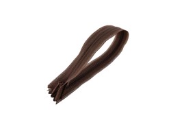 Fermeture invisible - noisette - 24.5 cm - fermeture éclair - cuir en stock