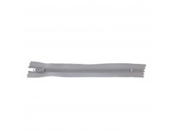 Fermeture Eclair® - gris clair - zip nylon non séparable - 15 cm - cuirenstock