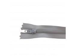 Fermeture Eclair® - gris clair - zip nylon non séparable - 15 cm - Cuirenstock