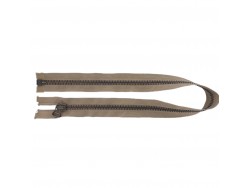 Fermeture Eclair® - beige - zip métallique bronze séparable - 58 cm - Cuirenstock
