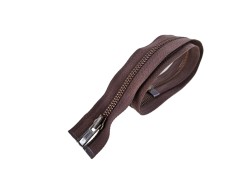 Fermeture Eclair® YKK - brun - zip métallique bronze rosé séparable - 53 cm - cuirenstock