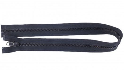 Fermeture Eclair® - noire- zip plastique séparable - 54.5 cm - Cuir en stock