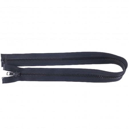 Fermeture Eclair® - noire- zip plastique séparable - 54.5 cm - Cuir en stock