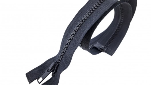 Fermeture Eclair® - noire- zip plastique séparable - 54.5 cm - cuir en stock