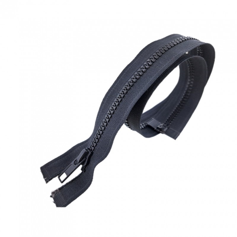 Fermeture Eclair® - noire- zip plastique séparable - 54.5 cm - cuir en stock