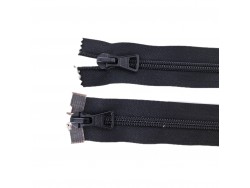 Fermeture Eclair® double curseur - noire- zip séparable - 63 cm - Cuir en Stock