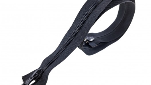 Fermeture Eclair® double curseur - noire- zip séparable - 63 cm - cuir en stock