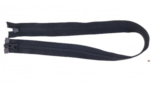 Fermeture Eclair® double curseur - noire- zip séparable - 63 cm - cuirenstock