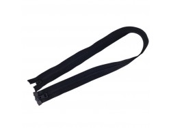 Fermeture Eclair® double curseur - noire- zip séparable - 63 cm - Cuir en stock